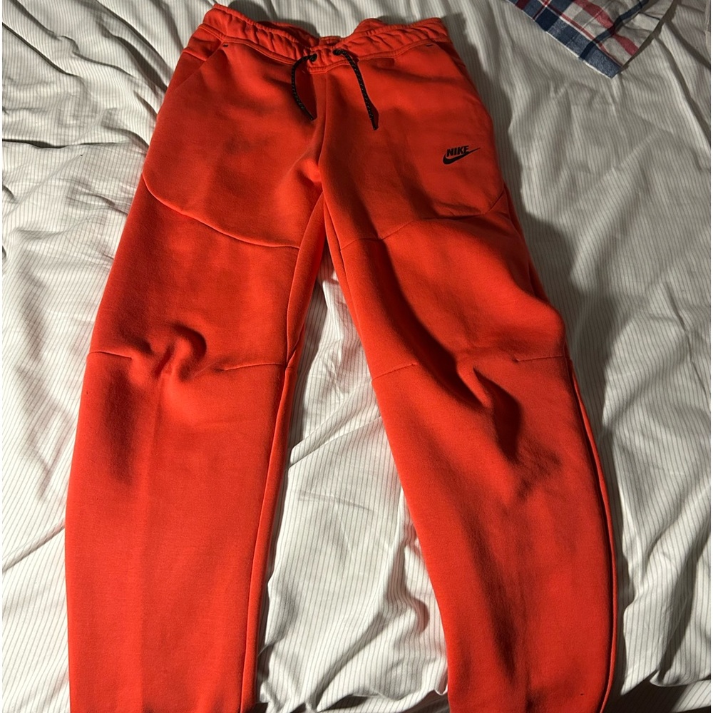 Mens Nike tech pants Salmon/red color size mens SMALL